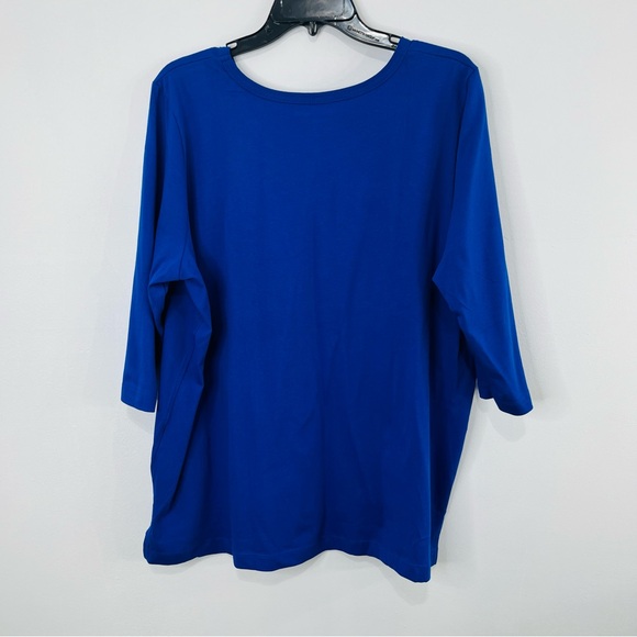 NWOT Woman within blue pullover top - Picture 7 of 15